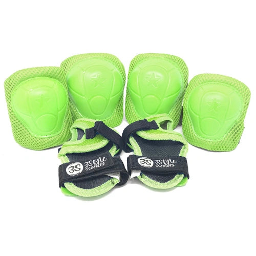Green Kids Safety Pads 3Style Scooters