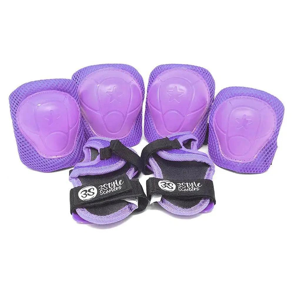 Purple Knee and Wrist Guards | 3Style Scooters