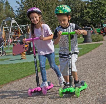 2 kids on their Kids Scooter