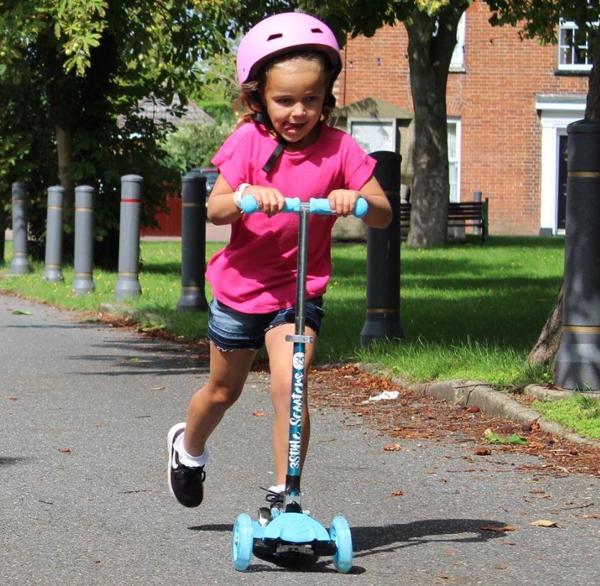 Child’s Scooter in a scooter race