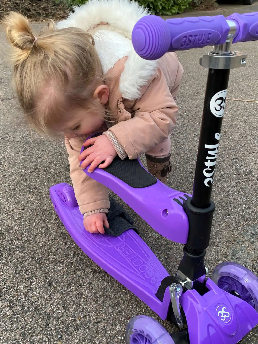 Purple Toddler Scooter With Seat For 2 Year Olds