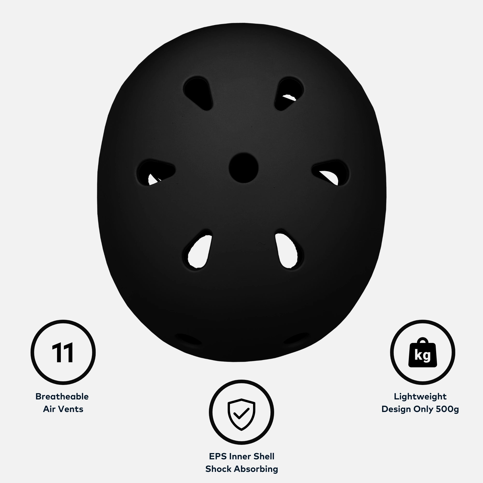 RollerMAX - Black | Scooter Helmet Kids Safety Helmet