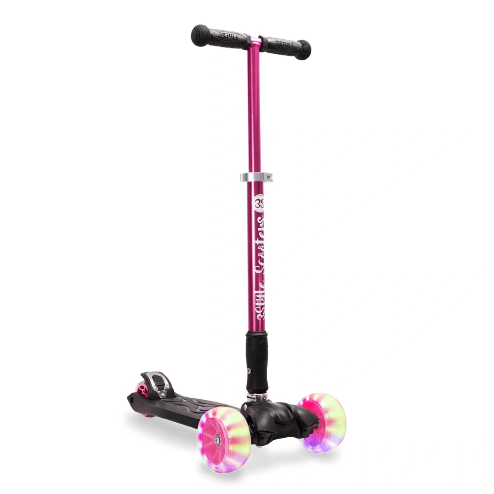 Pink 3 Wheeled Foldable Scooter RGS-3