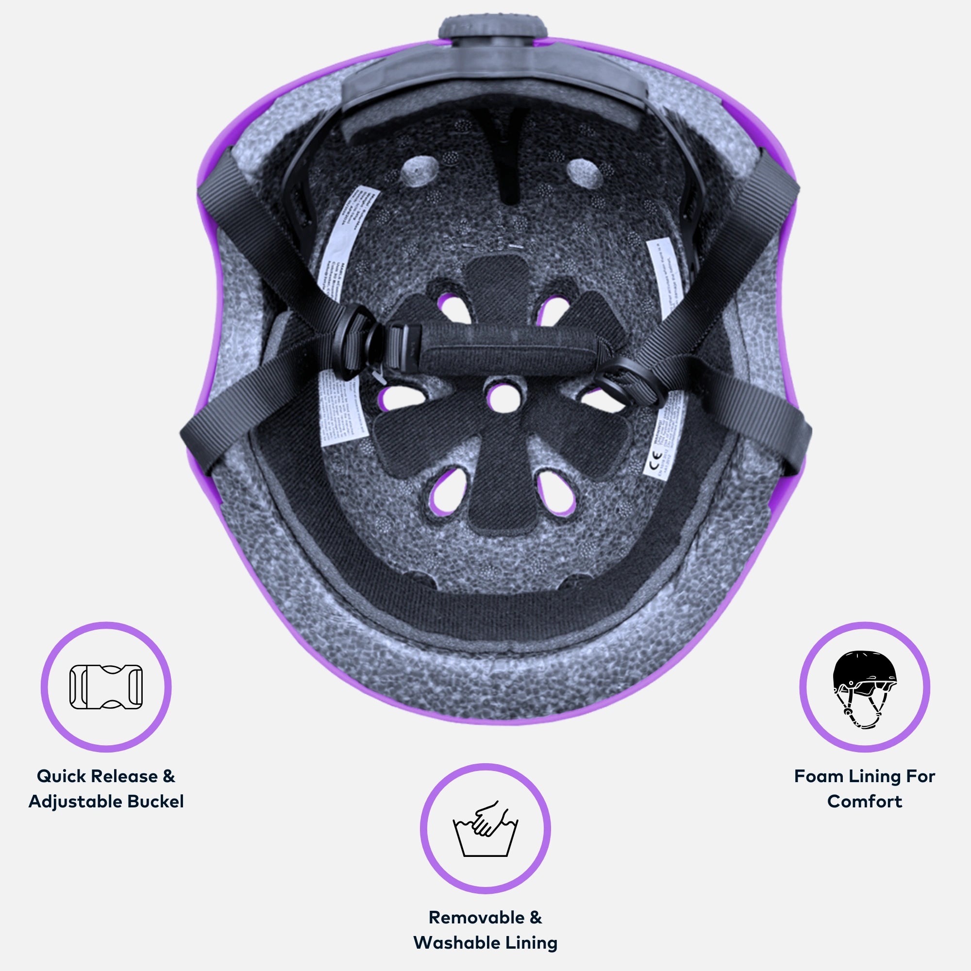 RollerMAX - Purple | Scooter Helmet Kids Safety Helmet