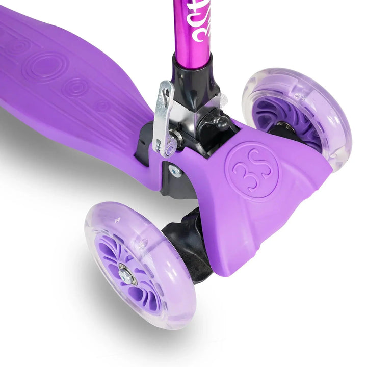 Purple Kids Scooter Tilt to Turn Steering